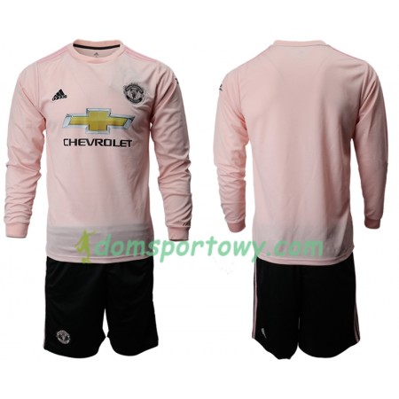 Koszulka Manchester United Dziecięcy Wyjazdowe Koszulki Piłkarskie 2018-2019 Długi Rękaw